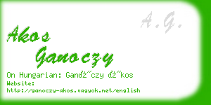 akos ganoczy business card